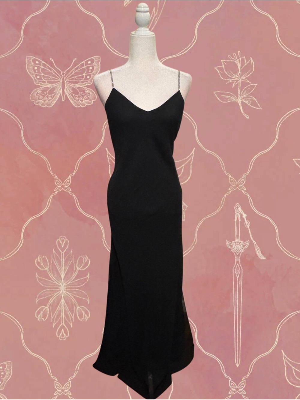 Elegant Vintage Rhinestone Dress